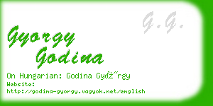 gyorgy godina business card